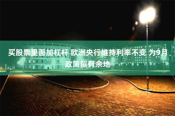 买股票里面加杠杆 欧洲央行维持利率不变 为9月政策留有余地