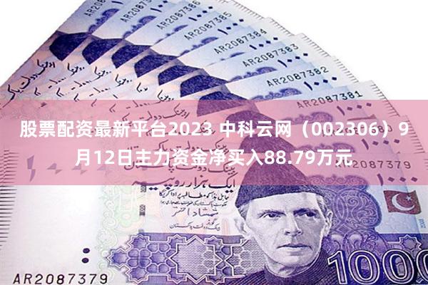 股票配资最新平台2023 中科云网（002306）9月12日主力资金净买入88.79万元