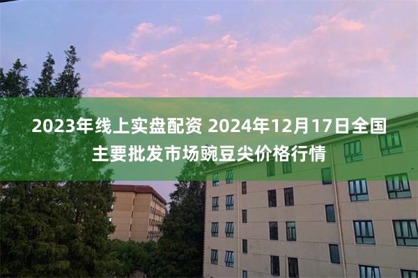 2023年线上实盘配资 2024年12月17日全国主要批发市场豌豆尖价格行情